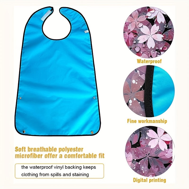 Adult Bibs for Women – Washable, Reusable Waterproof Clothing Protector with Optional Crumb Catcher