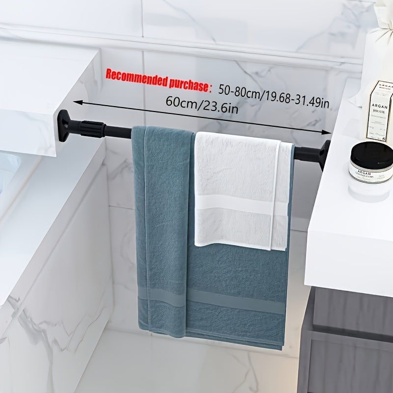 Adjustable Tension Curtain Rod - Heavy-Duty, No-Drill Extendable Rod for Shower, Closet, Window, Towel Rack - Metal and Plastic Home Accessory
