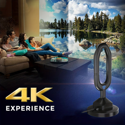 320+ Miles Long Range TV Antenna Pro – 360° Reception, 4K/1080P Compatible, High Gain Signal, Magnetic Base for Easy Indoor/Outdoor Installation, Weather Resistant
