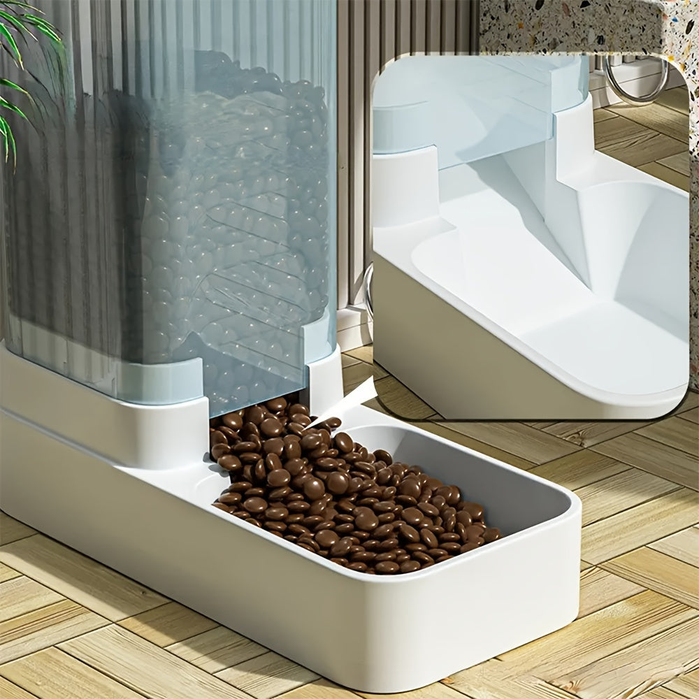 Automatic Dog Feeder & Water Dispenser – Plastic Gravity Food and Water Dispenser Set – 1pc/2pcs