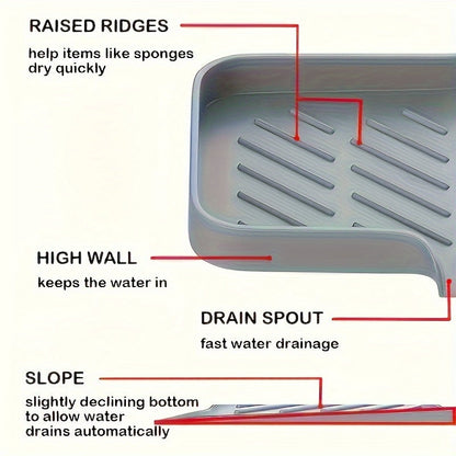 Silicone Kitchen Sink Tray – Soap Tray Holder and Organizer