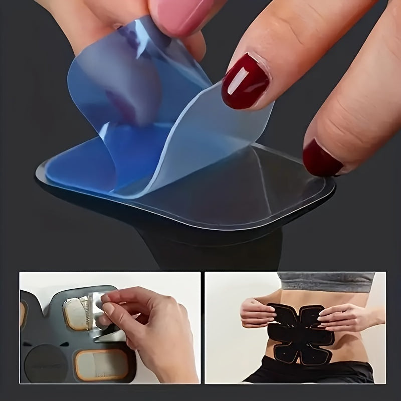 50pcs Abdominal Muscle Stimulation Gel Pads - Hydrogel Massage Patches, Self-Adhesive for Fitness Devices - Abdominal Muscle Training Patches