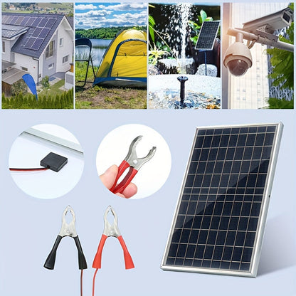 Portable Solar Panel Kit with Charge Controller –  Solar Panel for RV, Camping, Hiking, Car, Boat, Phones, Outdoor Lighting, Includes Cables, USB 5V Output, Multiple Power Options (60A/80A/100A)