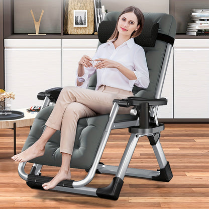 Zero Gravity Chair – Reclining Lounge Chair with Removable Cushion & Cup Holder, Indoor/Outdoor Patio Recliner, Supports Up to 440lbs
