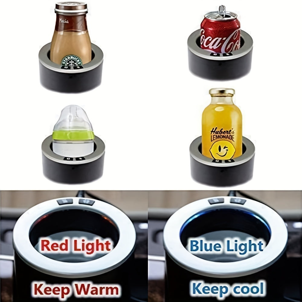2 in 1 Smart Car Cup Warmer & Cooler Mug Holder – Premium Cup Holder for Commuters, Travelers, Road Trips – Perfect for Hot & Cold Beverages, Gift Idea