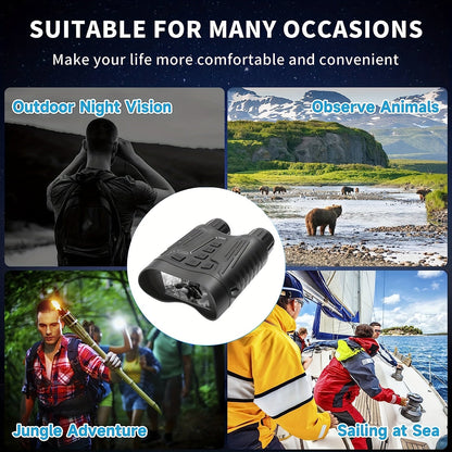 4K Night Vision Goggles - 3.2-Inch Screen, Infrared Digital Binoculars with 32GB Storage for Camping Photos & Videos