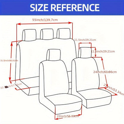 Fashion Tire Track Detail Car Seat Covers – Universal Fit for Most Vehicle Brands