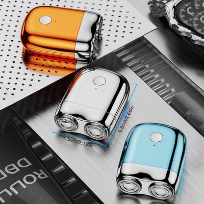 Cordless Mini Rotary Shaver - Waterproof, Wet and Dry Shaving, Alloy Body, Magnetic Shaving Head, Travel Case Included - Ideal Gift for Men, Travelers, and Businessmen