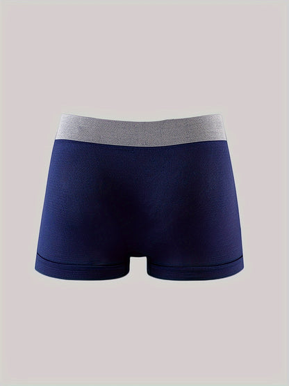 10pcs Men's Boxer Briefs - Breathable Comfy Boxer Trunks with MEN Letter Waistband, Elastic Sports Shorts, Casual Daily Underwear
