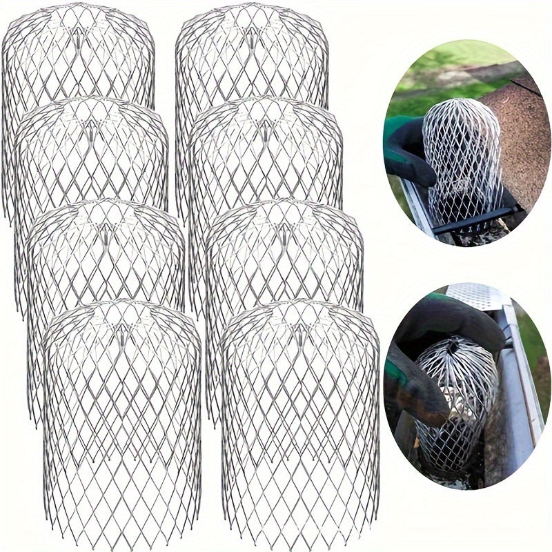 4 Pack Leaf Gutter Downspout Filter Guards – Anti Blocking Strainers, Durable Gardening Tool for Downspout Drain & Gutter Protection, Home Essentials