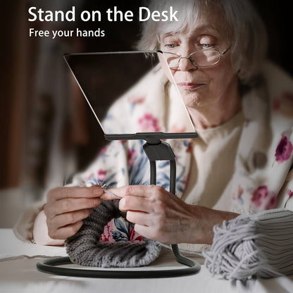 Flexible Gooseneck Full Page Magnifier - Hands-Free Reading, Repair, Sewing Aid for Seniors and Low Vision - Ergonomic Neck Wear Design for Comfortable Use