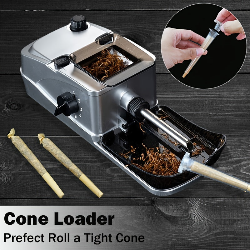 3-in-1 Electric Pre Roll Machine – Automatic Tobacco Roller for 6.5mm & 8mm Tubes and Pre Roll Cones – Fast, Easy Rolling with Adjustable Speed and Compact Design