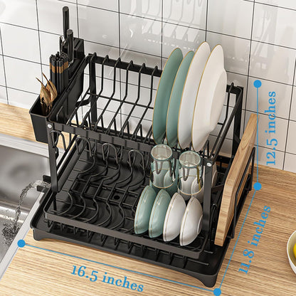 Pink Dish Rack – Snap-On Kitchen Storage Organizer for Bowls & Plates, No-Drill Installation