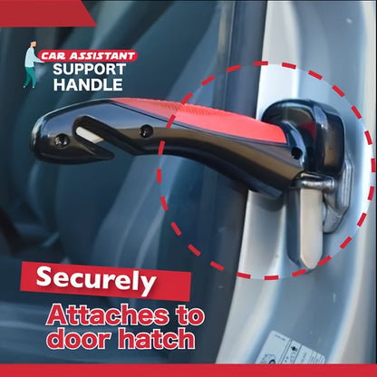 Portable Vehicle Support Grab Bar - Emergency Escape Tool with Window Breaker, Seat Belt Cutter, and LED Flashlight