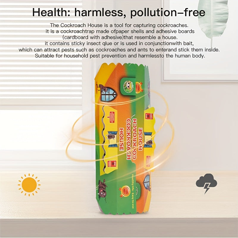 Cockroach Catcher Sticky Trap – Available in 5/10/15pcs – Effective for Roaches, Ants, Spiders, and Beetles – Ideal for Living Room, Kitchen, Bedroom, and Warehouse