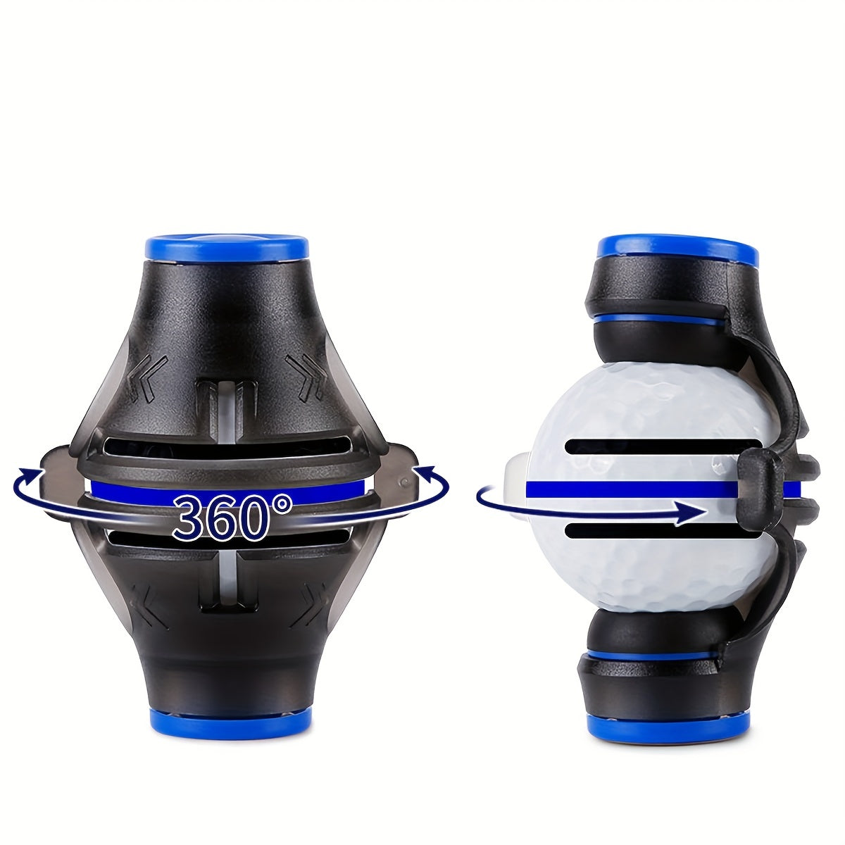 Huan 360° Golf Ball Marker with 3 Color Pens - Alignment Tool for Enhanced Swing Accuracy and Aiming
