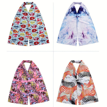 Adult Bib Scarf for Eating – Washable, Waterproof and Oil-Proof, Clothing Protector for Elderly Women, Dignity Dining Scarf Bibs for Seniors