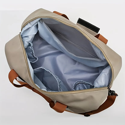 Large Capacity Travel Duffel Bag – Lightweight, Water-Resistant Oxford Cloth, Random Print, Casual Style for Yoga, Training, Outdoor Activities, Weekend Getaways