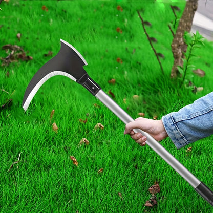 21.7-Inch Double-Sided Blade Cutting Sickle - High Manganese Steel, Dual-Use for Agriculture, Horticulture, and Outdoor Activities, Ideal for Weeding and Cutting Firewood