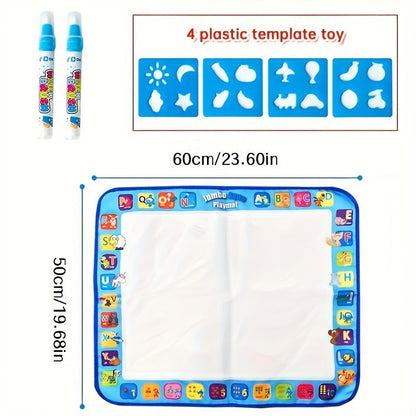 Big Magic Watercolor Canvas Toys - Educational Painting Mats, No-Mess Graffiti, Fun Printing Roller, Perfect Christmas Gift