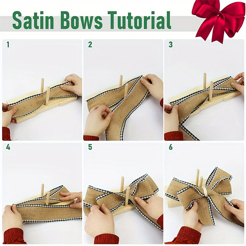 Wooden Bow Making Tool – Festival Wreath Maker for Crafting Decorative Bows