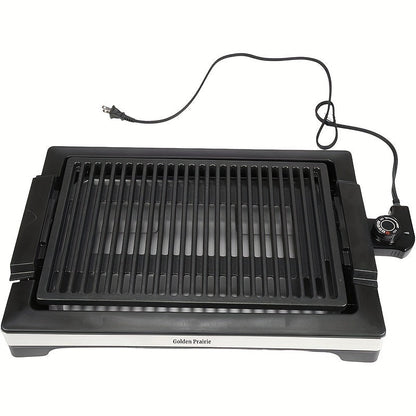 1600-1800W Electric Smokeless Indoor Grill - Fast Heating, Non-Stick, 5-Level Temperature Control | Dishwasher Safe, Cool-Touch Handles | Easy to Clean BBQ Grill for Indoor Cooking, Perfect for Family Gatherings