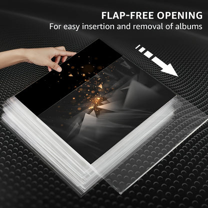 Premium Clear Vinyl Record Sleeves - 12.75" LP and Gatefold Protection, Durable 3mil Thickness - Ideal for Gift Packaging