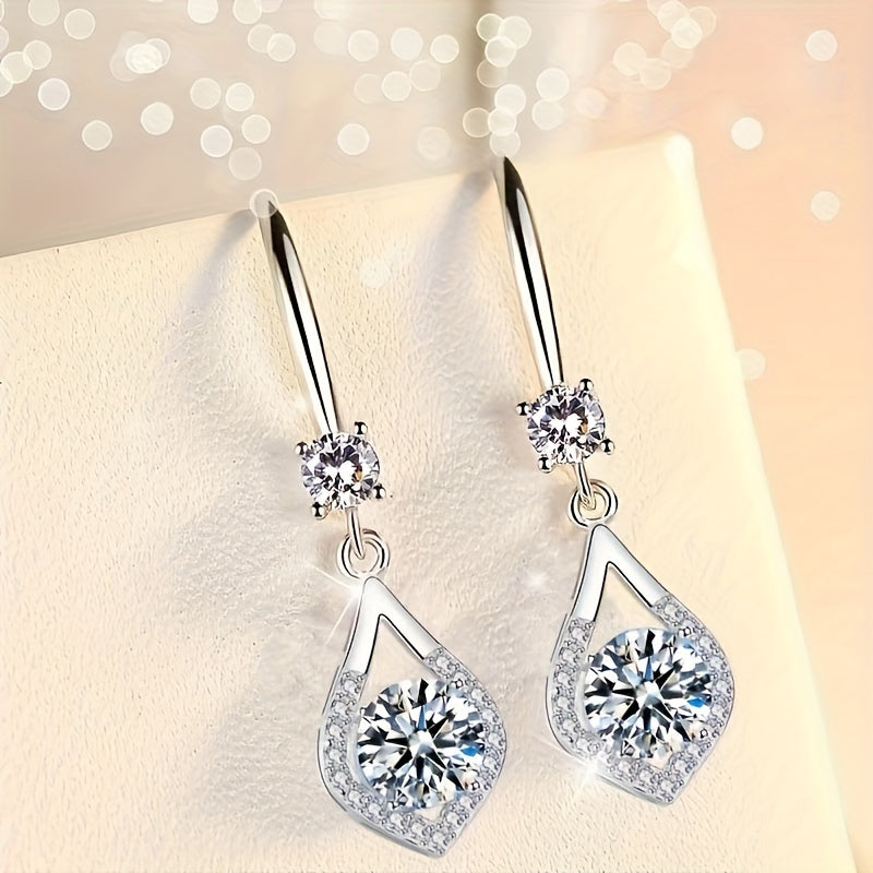 Silver-Plated Mozambique Drop Earrings – Elegant Jewelry for Professional Women