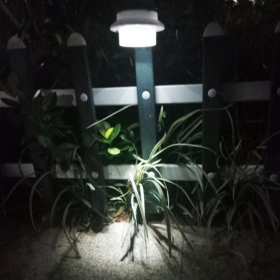 6 Pack Solar Fence Lights – 3 LED Gutter & Garden Landscape Lighting, Auto On/Off for Fences, Enclosures & Outdoors