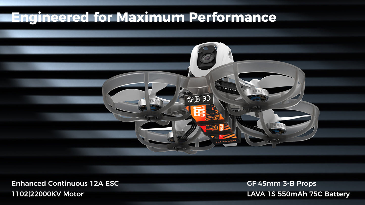 BETAFPV Meteor75 Pro O4 Brushless Whoop Quadcopter – ELRS 2.4G, 1S Matrix 3-in-1 HD FC PNP (No HD VTX) / DJI O4 Version