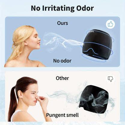 Migraine Relief Cap – Cold Gel Pack Hat for Headaches, Hangovers, and Puffy Eyes – Stress Relief Ice Wrap and Migraine Mask