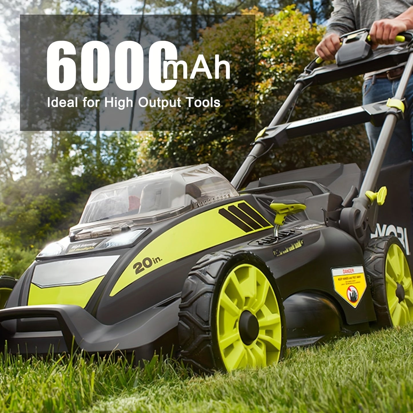 High-Capacity 40V 6.0Ah Lithium Battery Replacement – Compatible with Ryobi 40V Cordless Tools – Long-Lasting, Reliable, Safe Performance