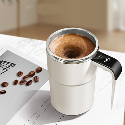 Fully Automatic 304 Stainless Steel Mixing Cup with Temperature Display – Portable Coffee Cup for Home and Office