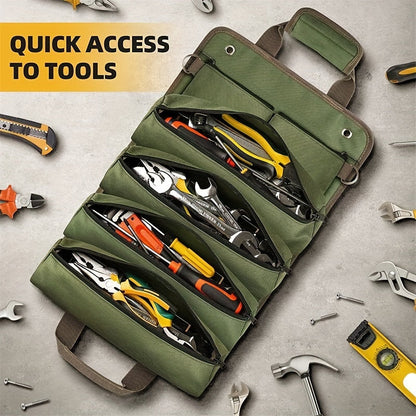 Tool Kit Set – Heavy-Duty Organizer with Portable Storage Box, 2 Detachable Zipper Bags – Mini Bag for Electricians & Mechanics