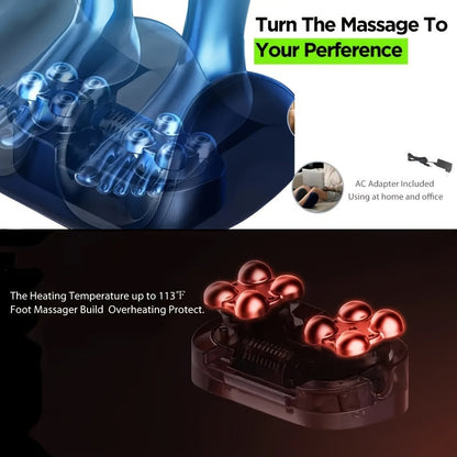 Foot Massager for Circulation and Relaxation – Heated Foot Massager Machine, Ideal for Father’s Day and Mother’s Day Gifts