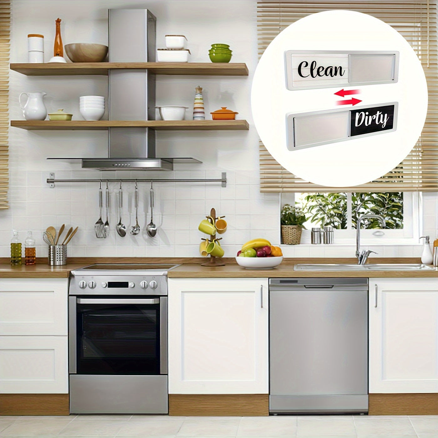 Dishwasher Magnet Indicator – Clean/Dirty Visual Guide for Effortless Kitchen Organization
