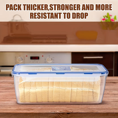 Large Capacity Airtight Food Storage Container – Reusable Flip-Top Bread and Kitchen Organizer Box