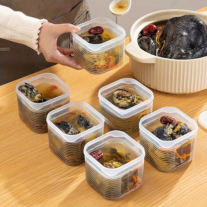 7pcs Freezer-Safe Food Storage Containers Set with Lids – Leakproof, BPA-Free PP Plastic, Stackable for Meat, Fruits and Vegetables, Kitchen Essentials