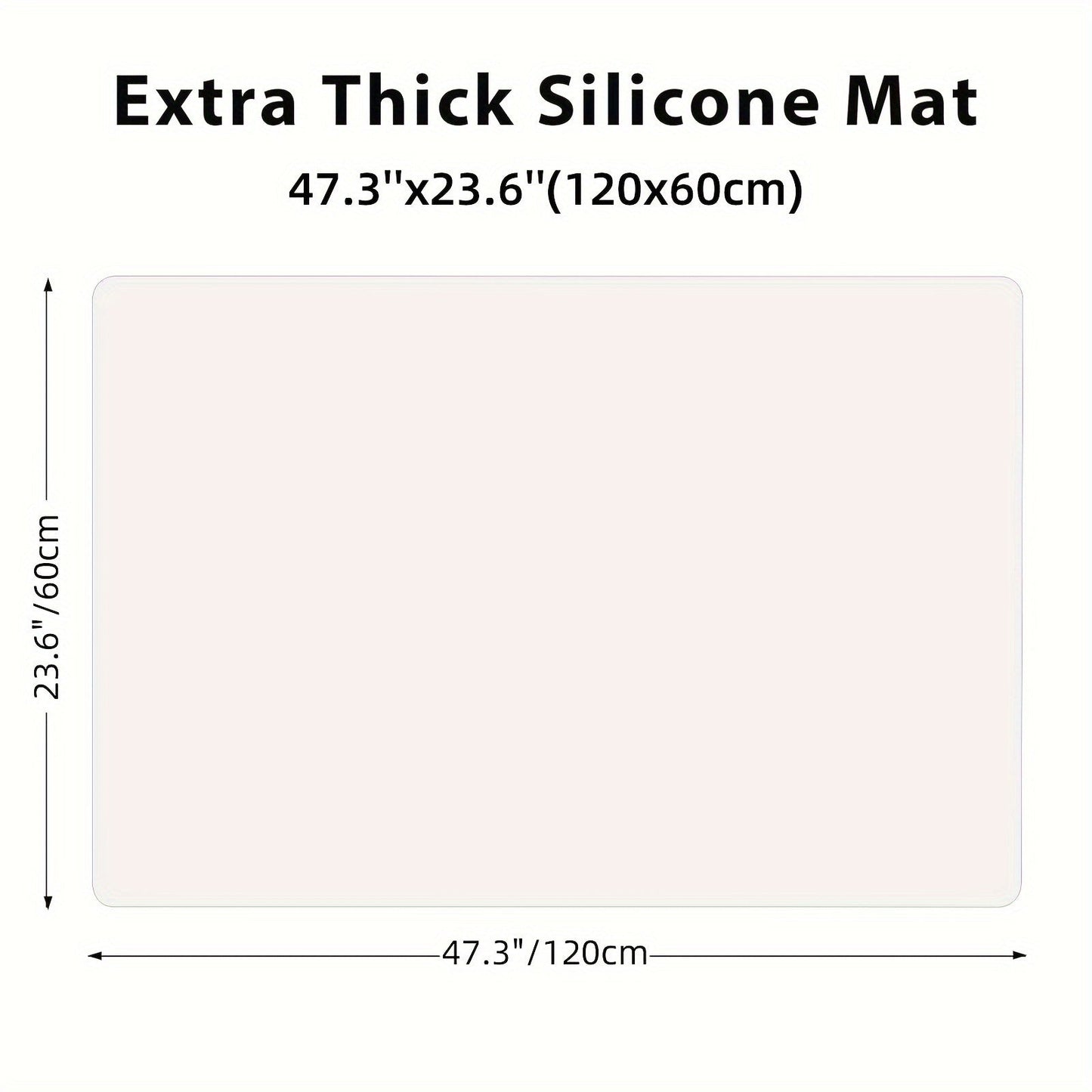 Extra Large Super-Sized Silicone Baking Mat - Heatproof, Easy Clean, Waterproof, Anti-Slip Grip, Durable Table Protector for Pastry, Dining and Desk, Stylish Kitchen Decor