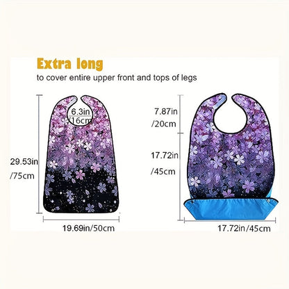 Adult Bibs for Women – Washable, Reusable Waterproof Clothing Protector with Optional Crumb Catcher