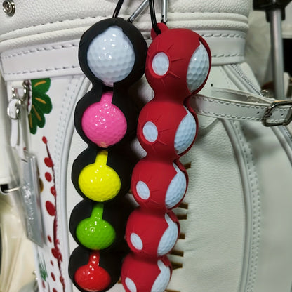 Portable Mini Golf Bag – 5 Ball Holder, Rubber Construction, Waist Attachment, Perfect for Travel