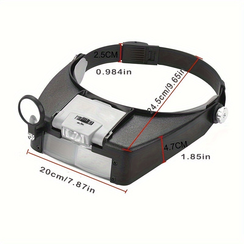 LED Magnifying Head Visor for Circuit Board, Clock & Watch Repair, Reading – High Magnification