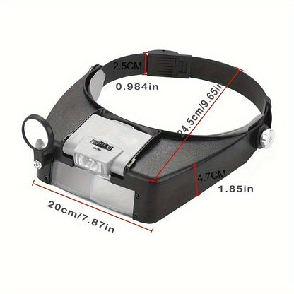 LED Magnifying Head Visor for Circuit Board, Clock & Watch Repair, Reading – High Magnification