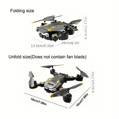 New S6 Drone with HD Dual Camera - Features Four-Sided Obstacle Avoidance, WiFi Connectivity, Mobile App Control, One-Click Return and Foldable Design