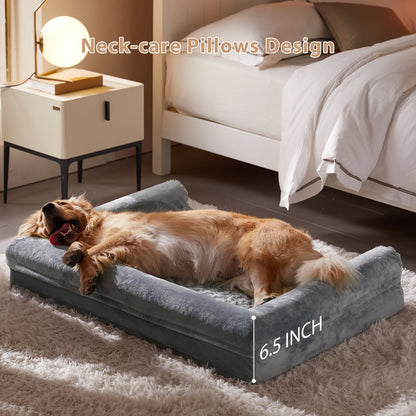 Orthopedic XL Dog Bed for Extra Large Dogs – Removable Washable Cover, Ideal for Crates