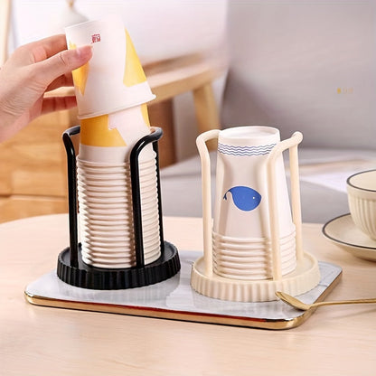 Stylish Disposable Cup Holder - Space-Saving Tabletop Storage Rack for Spa, Home, Office, Bar, Cafe | Easy to Use, Sturdy, Convenient