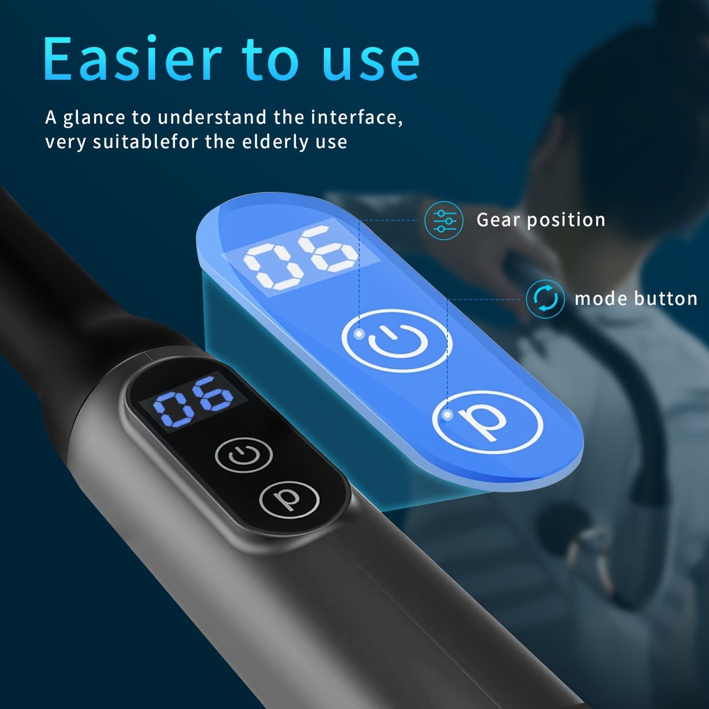 Professional Electric Massage Stick – Deep Tissue U-Shape Muscle Massager with 4 Heads for Back and Neck Relaxation, Perfect Gift for All Occasions