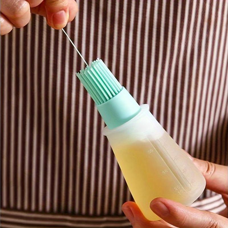 High-Temp Resistant Silicone BBQ Oil Brush with Dispenser – Outdoor Cooking & Kitchen Essential Gadget