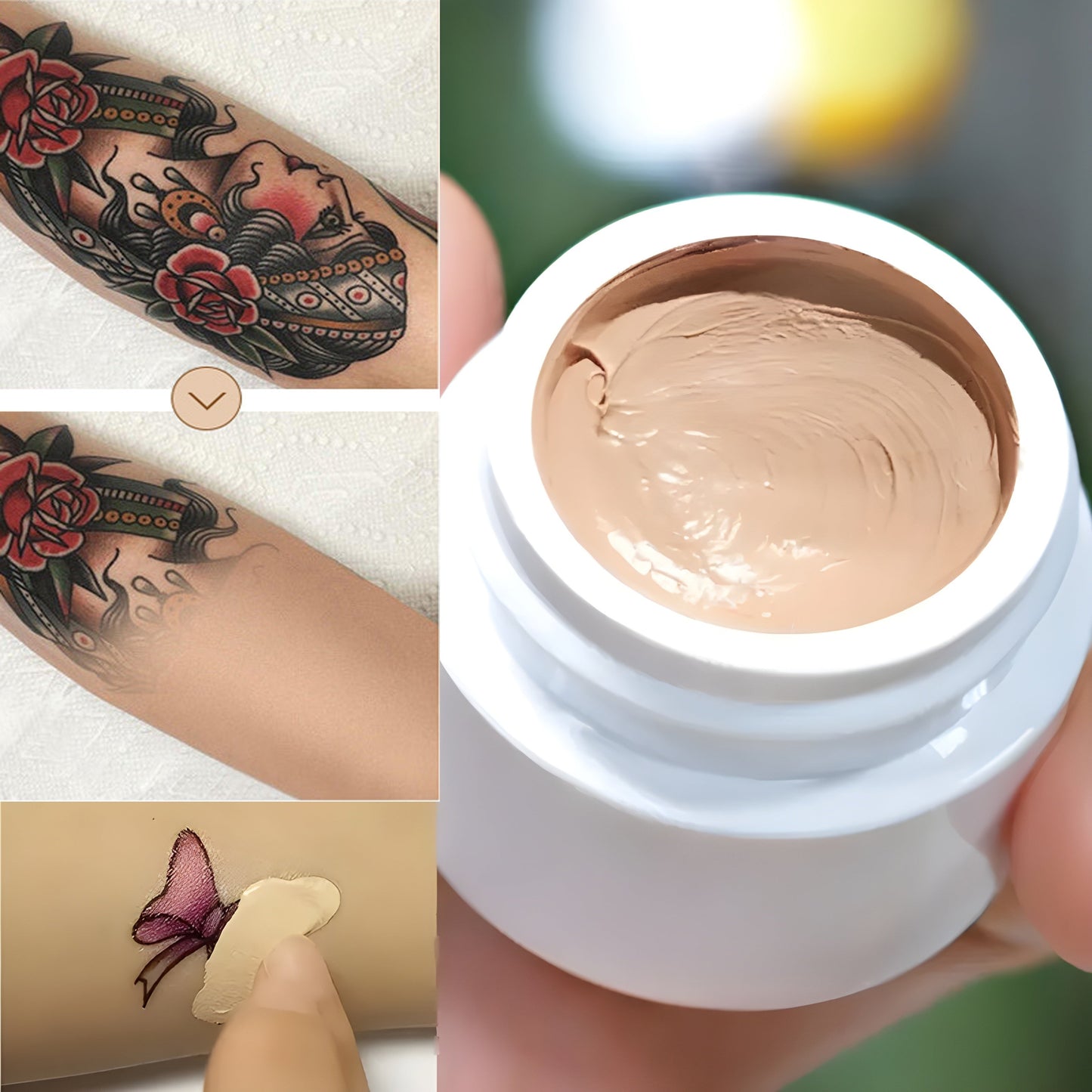 Full Coverage Body Concealer - Waterproof, Long-Lasting, Hides Scars, Dark Spots and Tattoos for All Skin Tones