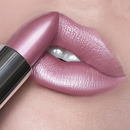 Long-Lasting Moisturizing Lipstick & Gloss Set - Shimmering Pearlescent Finish in Pink, Purple, Red, Golden & Black, Hydrating Non-Fading Formula for All Skin Types [Fast Arrival]